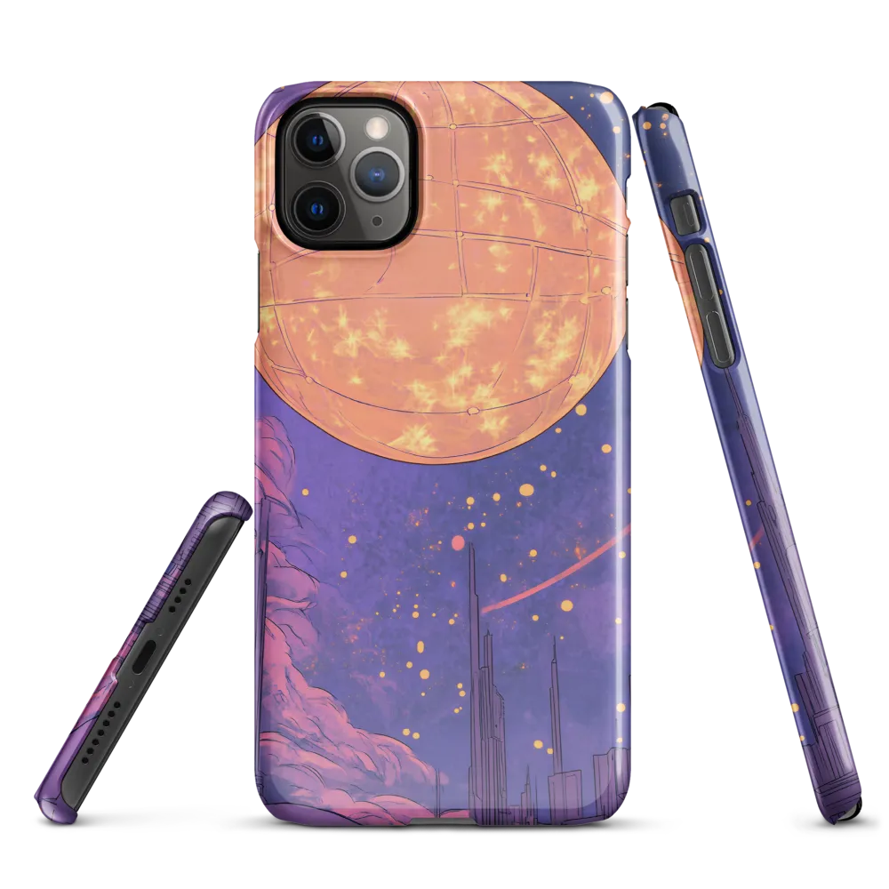 Celestial Cityscape: A Dance of Colors | Phone Case |  11 Pro Max | Snap Case | Glossy