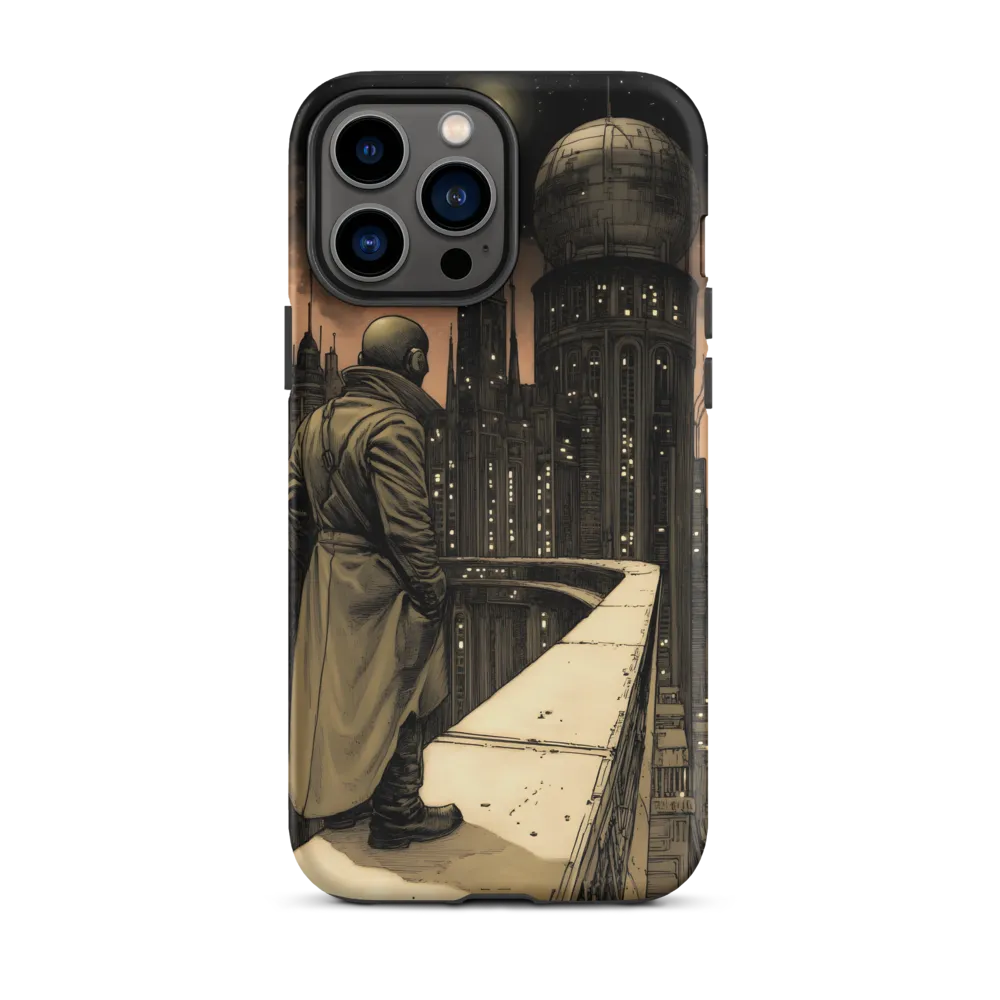A Contemplative Gaze Over the Futuristic Metropolis