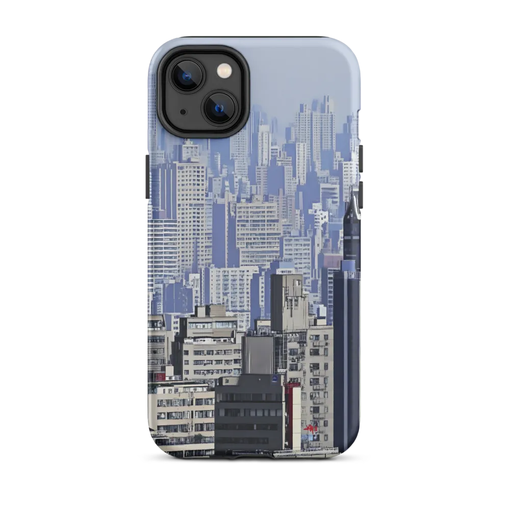 Urban Symphony: A Cityscape in Blues and Grays