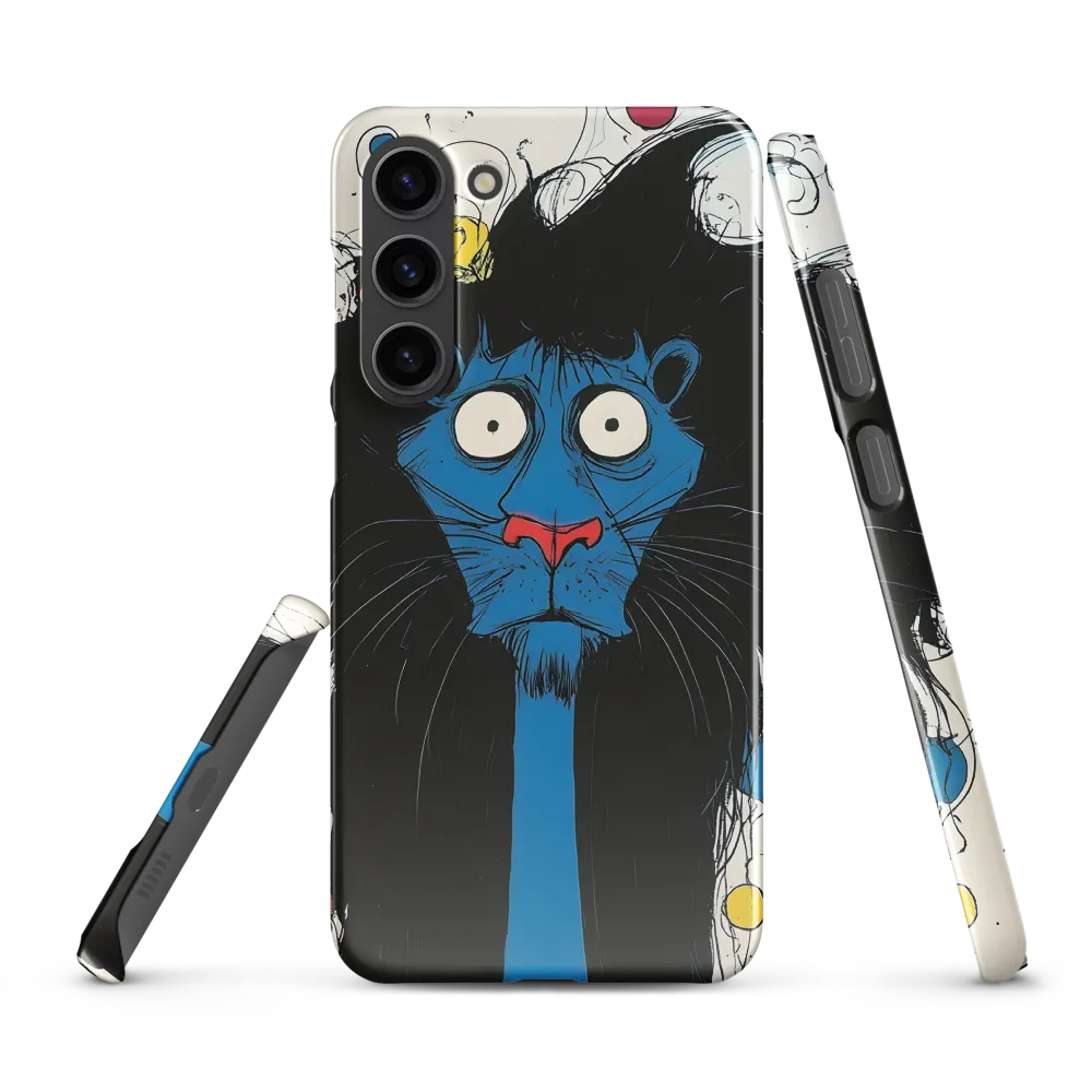 Whimsical Blue Lion