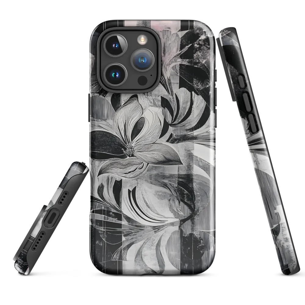 Floral Fusion in Monochrome