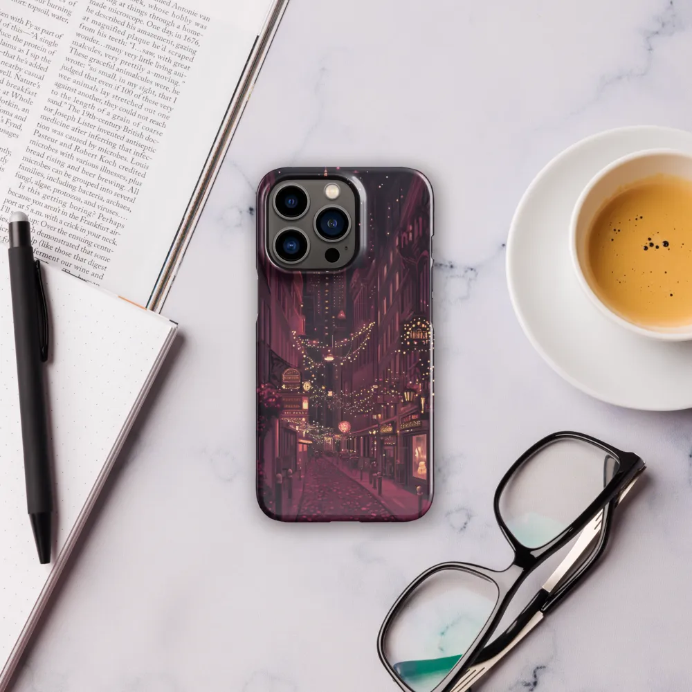 Nostalgic Nights: A Twilight Stroll in the City | Phone Case |  13 Pro | Snap Case | Glossy