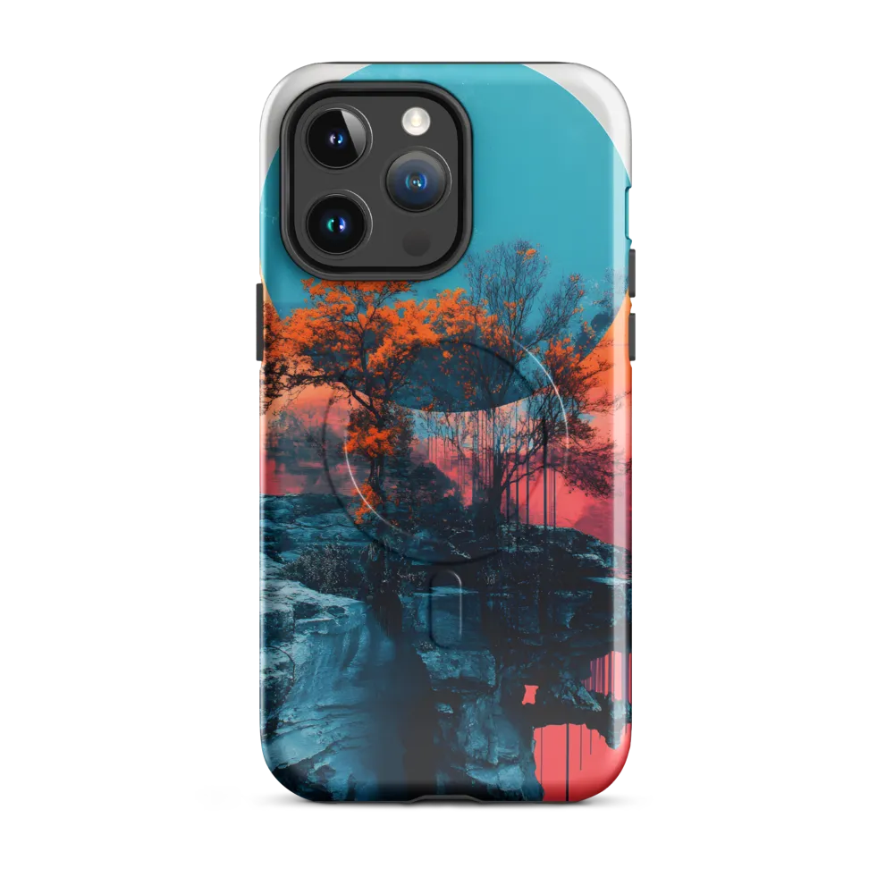 Ethereal Landscapes: A Dance of Color and Form | Phone Case |  14 Pro Max | MagSafe® Tough Case | Glossy