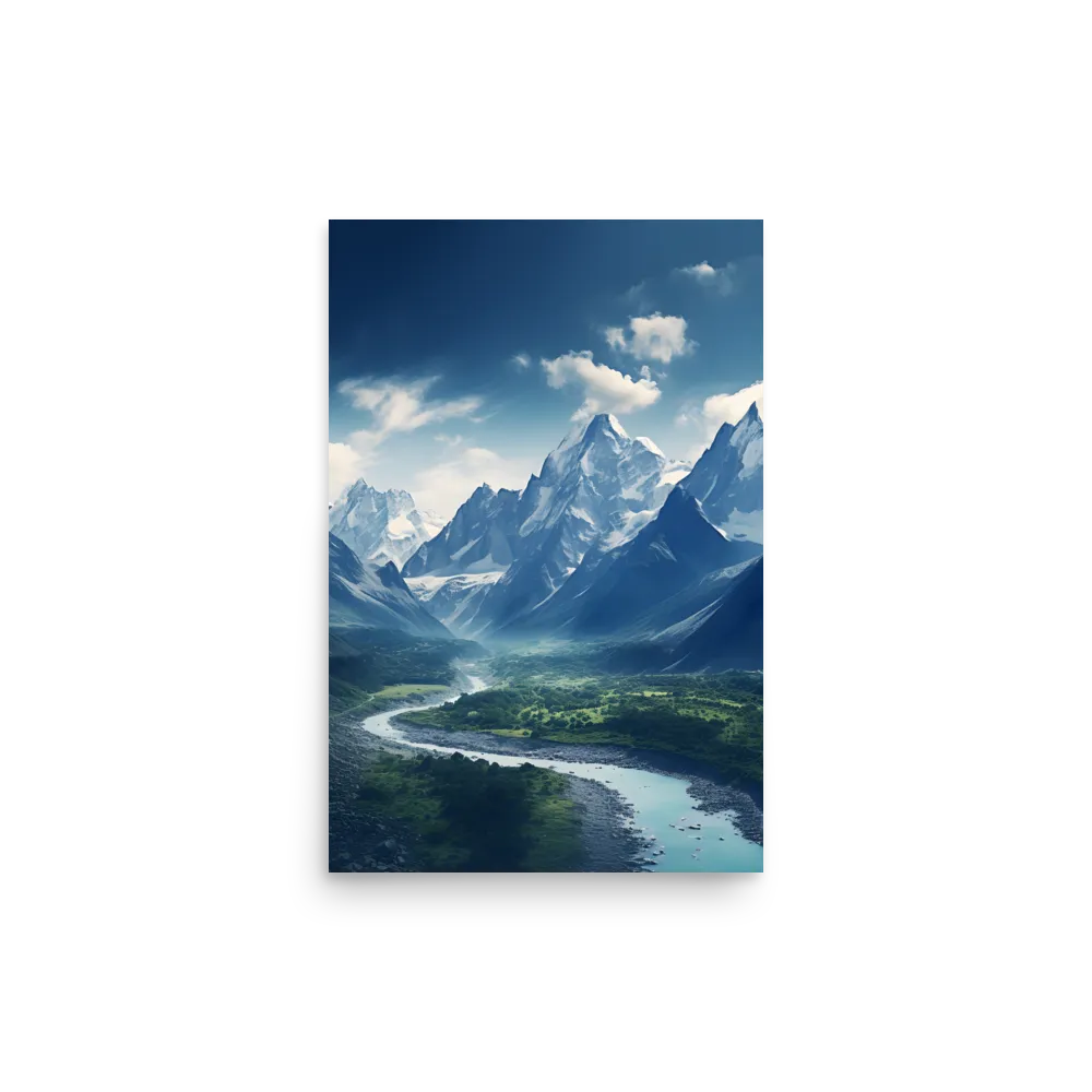 Majestic Serenity: A Landscape of Mountains and Rivers | Poster | 12″×18″