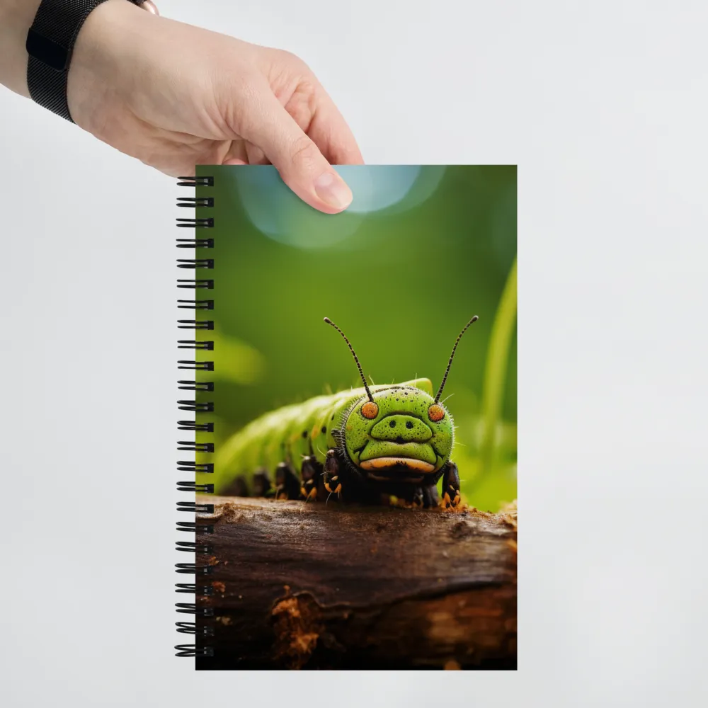 A Caterpillar's Luminous Journey | Spiral Notebook