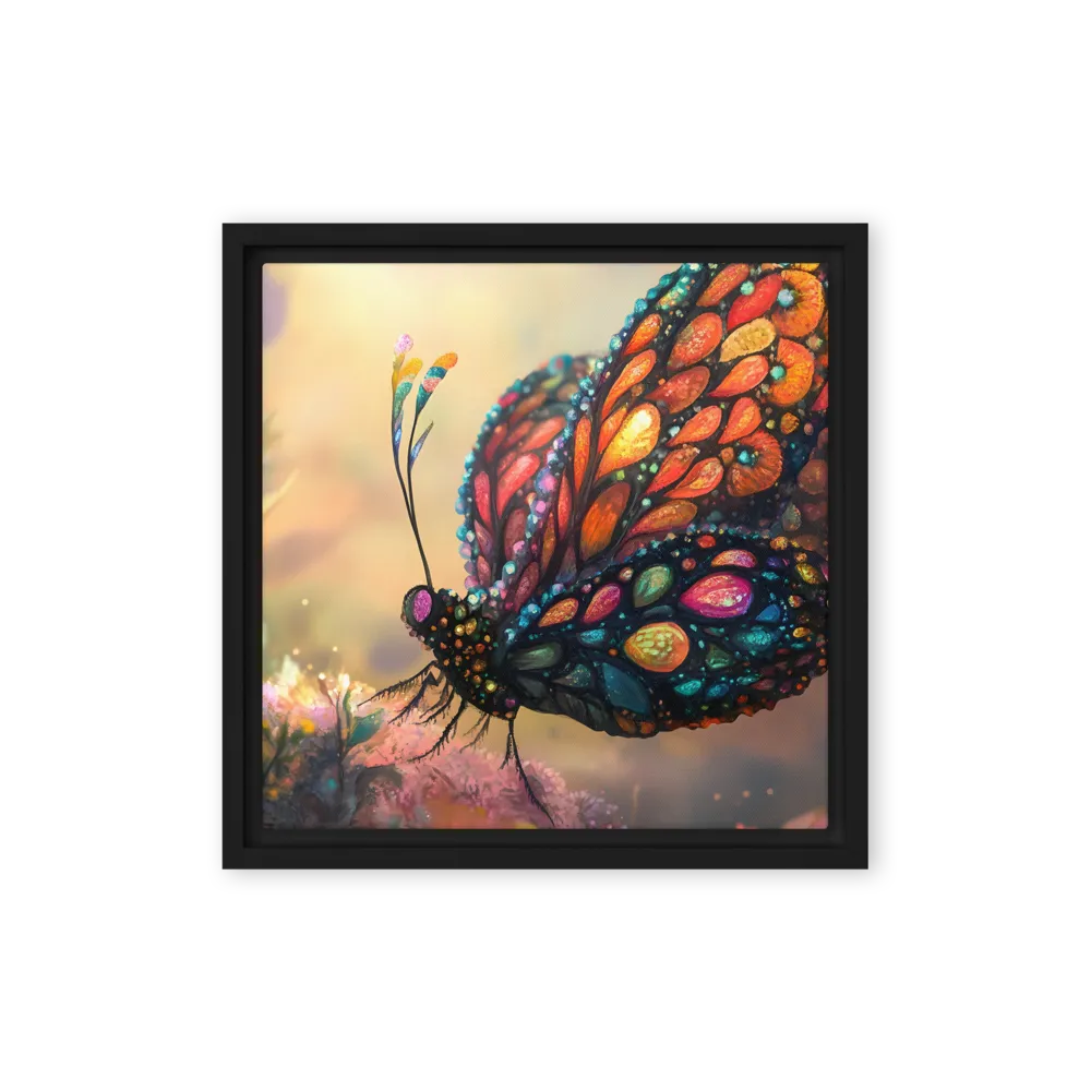 Whispers of a Colorful Dream | Canvas with Black Frame | 12″×12″