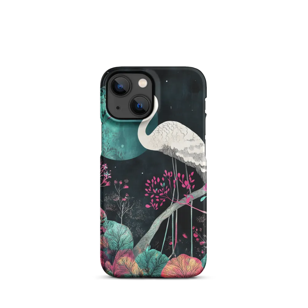 Ethereal Presence: Heron in a Floral Dreamscape