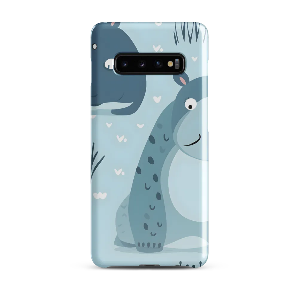 Whimsical Hippo Delight | Phone Case |  S10 Plus | Snap Case | Glossy