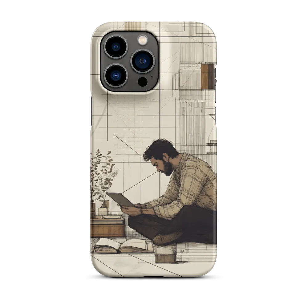 Quiet Reflections in Line | Phone Case |  14 Pro Max | Snap Case | Matte
