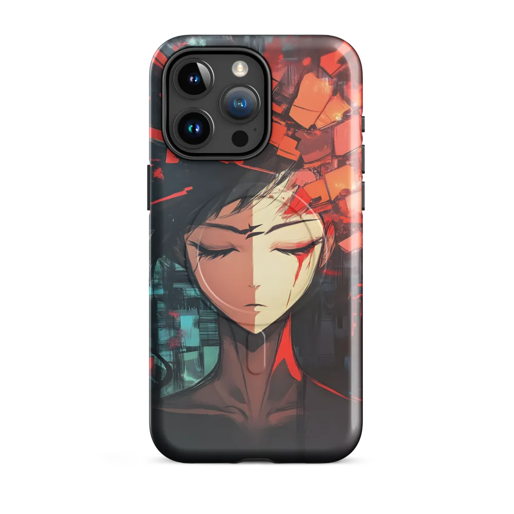 Fragmented Mind: The Silent Struggle | Phone Case |  15 Pro Max | MagSafe® Tough Case | Glossy