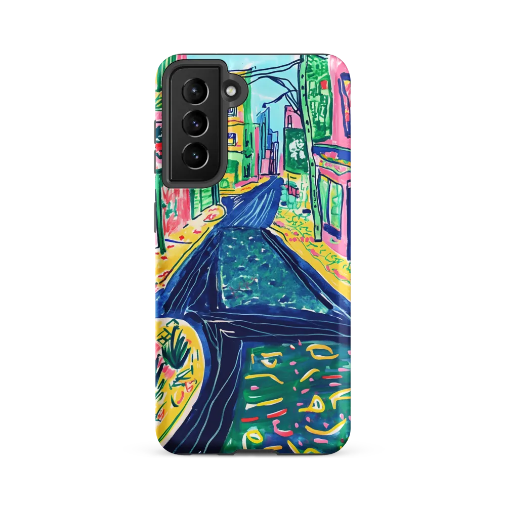 Dreamy Street in Vibrant Hues