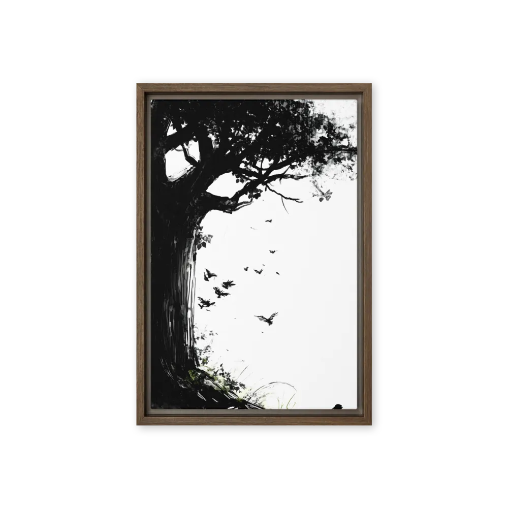 Whispers of Nature | Canvas with Brown Frame | 12″×18″
