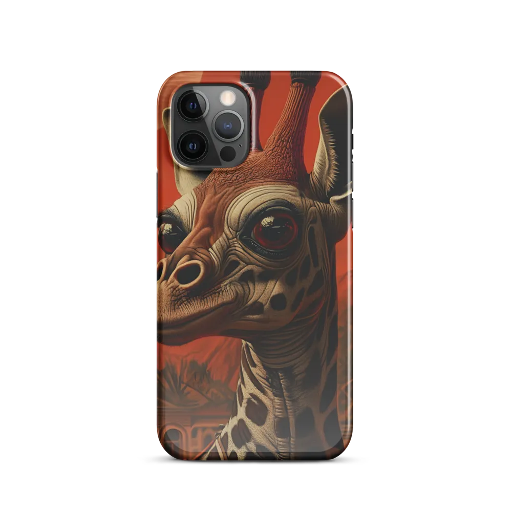 Whimsical Giraffe in an Orange Dreamscape