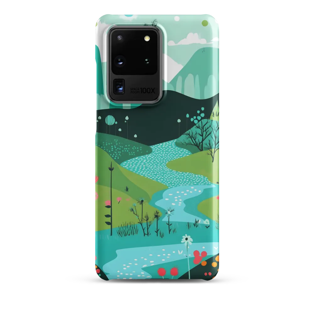 Whimsical River in a Lush Landscape