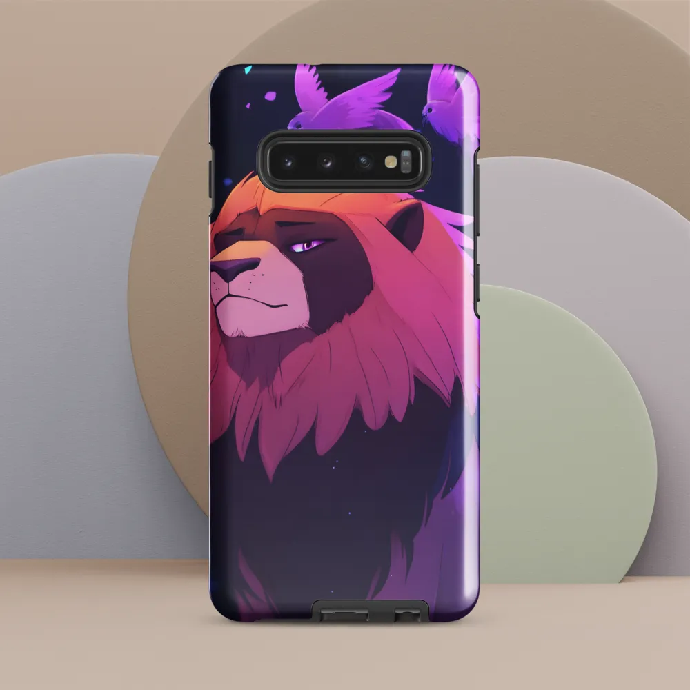 Regal Serenity: The Majestic Lion | Phone Case |  S10 Plus | Tough Case | Glossy