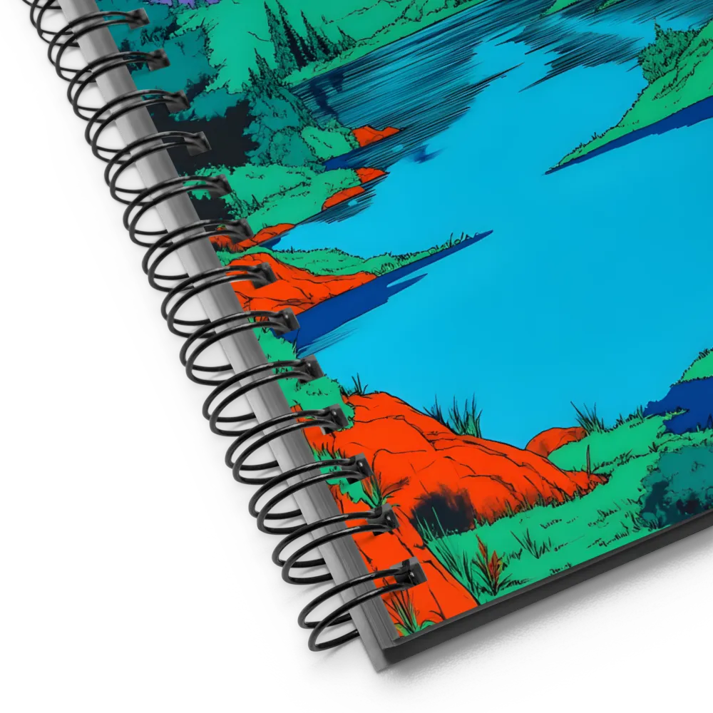 Whimsical Serenity in Vibrant Colors | Spiral Notebook