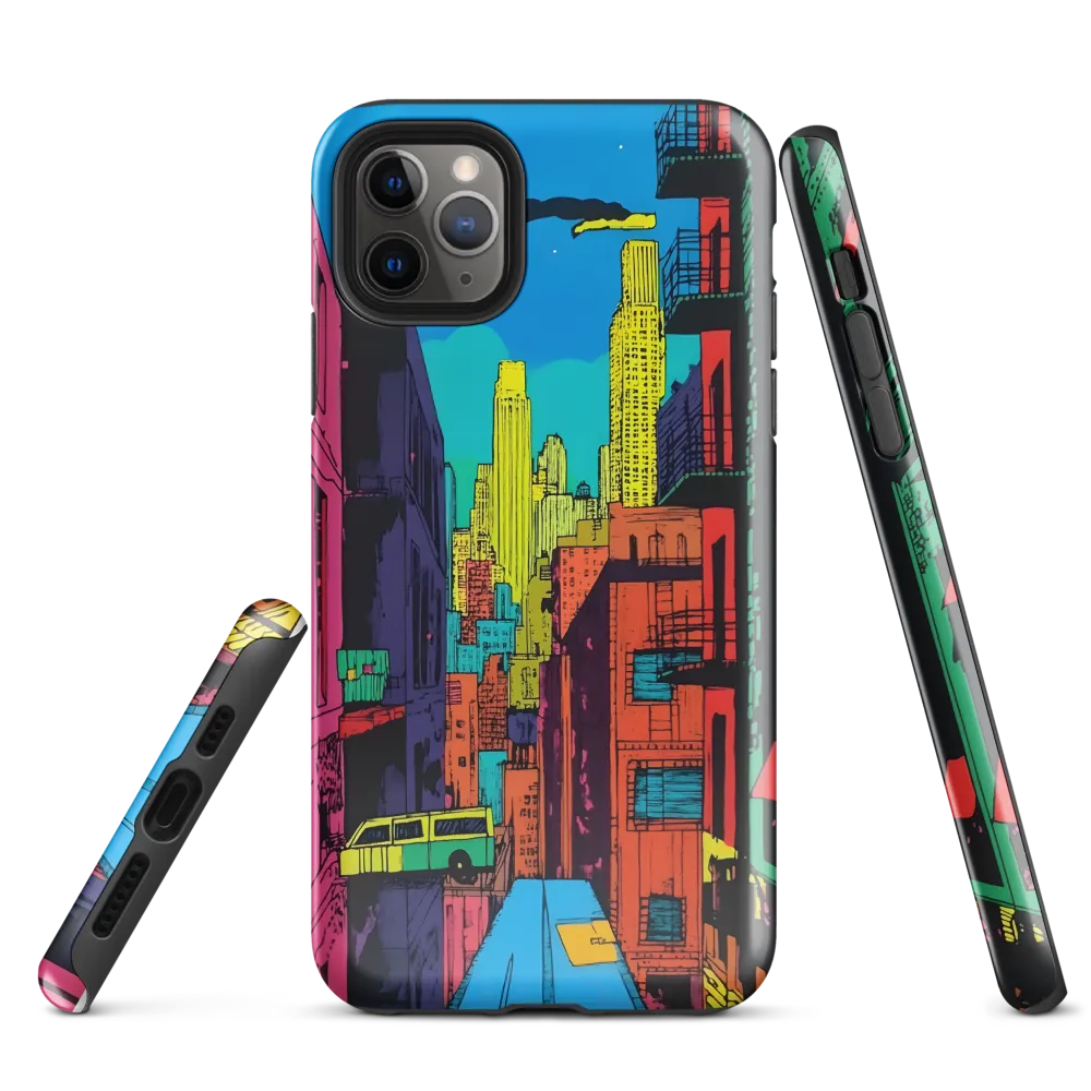 Urban Vibrance: A Pop Art Cityscape | Phone Case |  11 Pro Max | Tough Case | Glossy