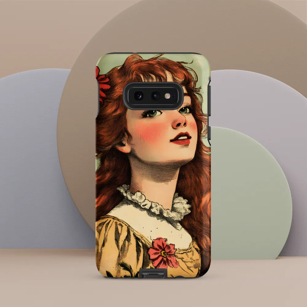 Whimsical Portrait of a Flower-Adorned Girl
