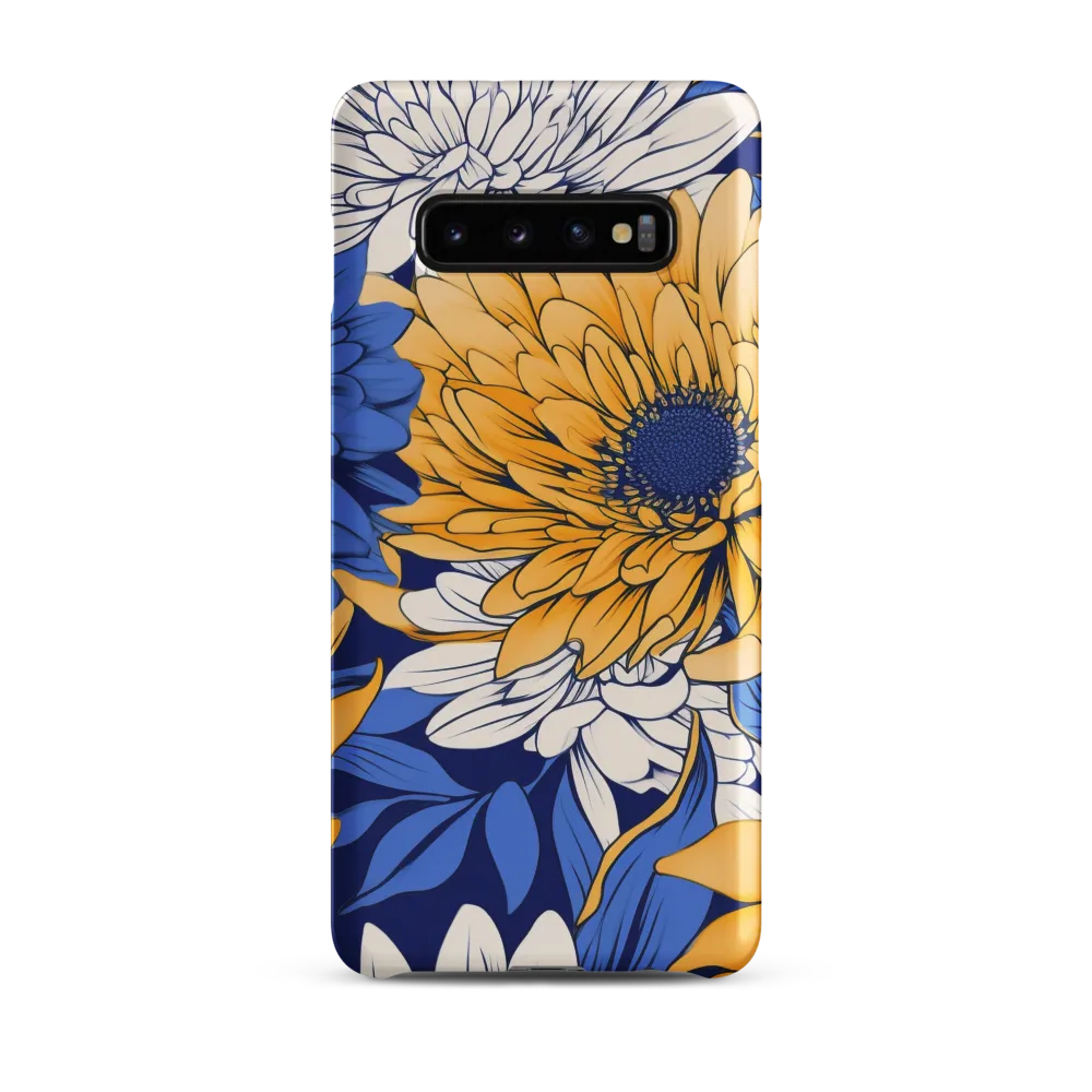 Floral Harmony in Blue and Yellow