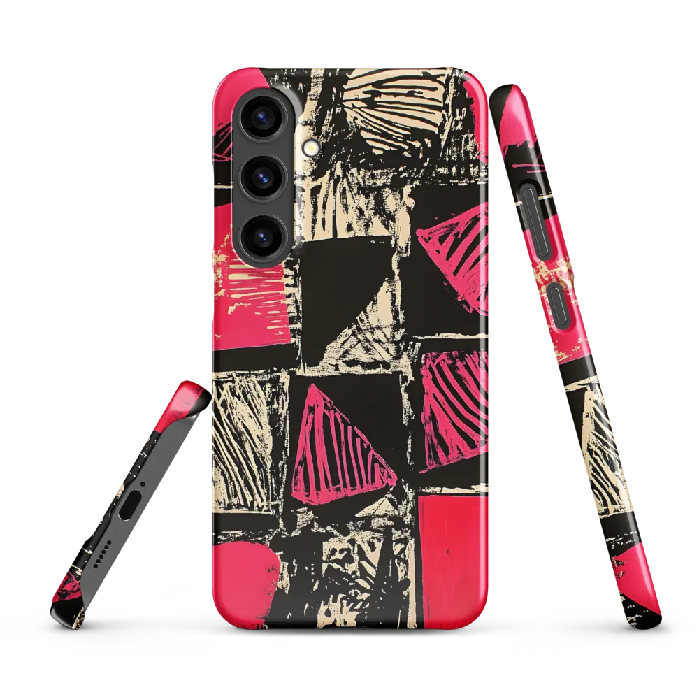 Geometric Symphony in Pink and Black