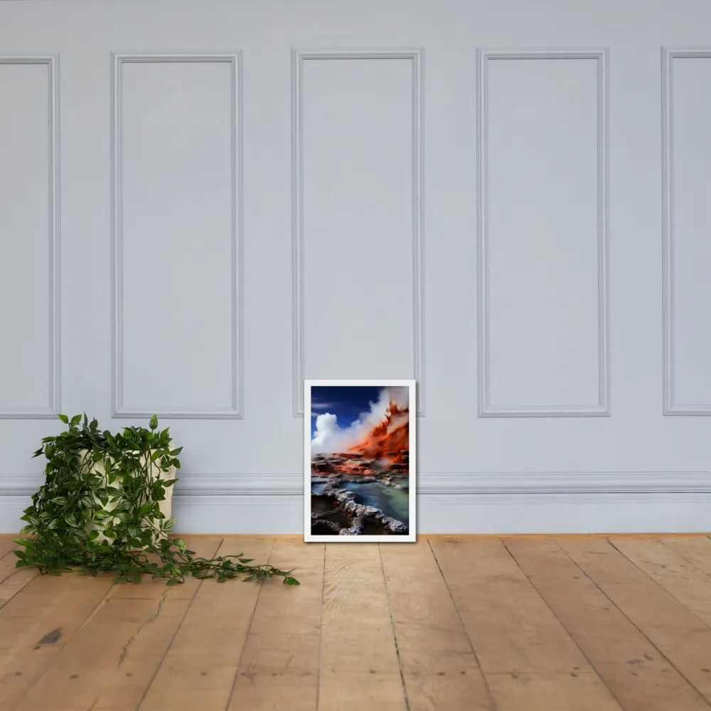 Nature's Fury: The Volcano's Expression | Poster with White Frame | 12″×18″