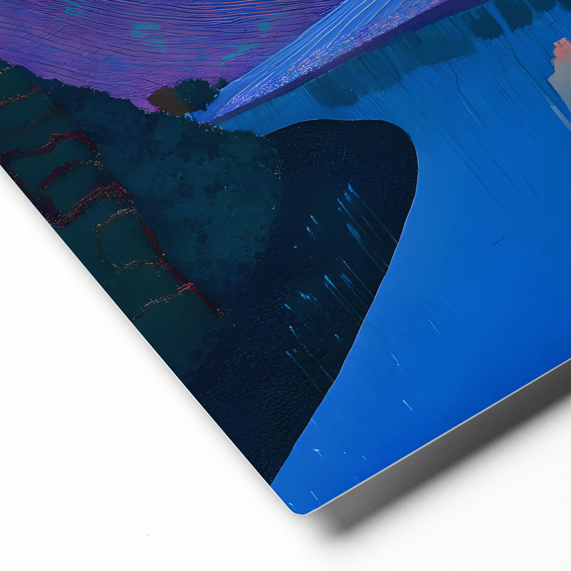 Serene Mountain Flow 
 Metal Print | 12″x 12″