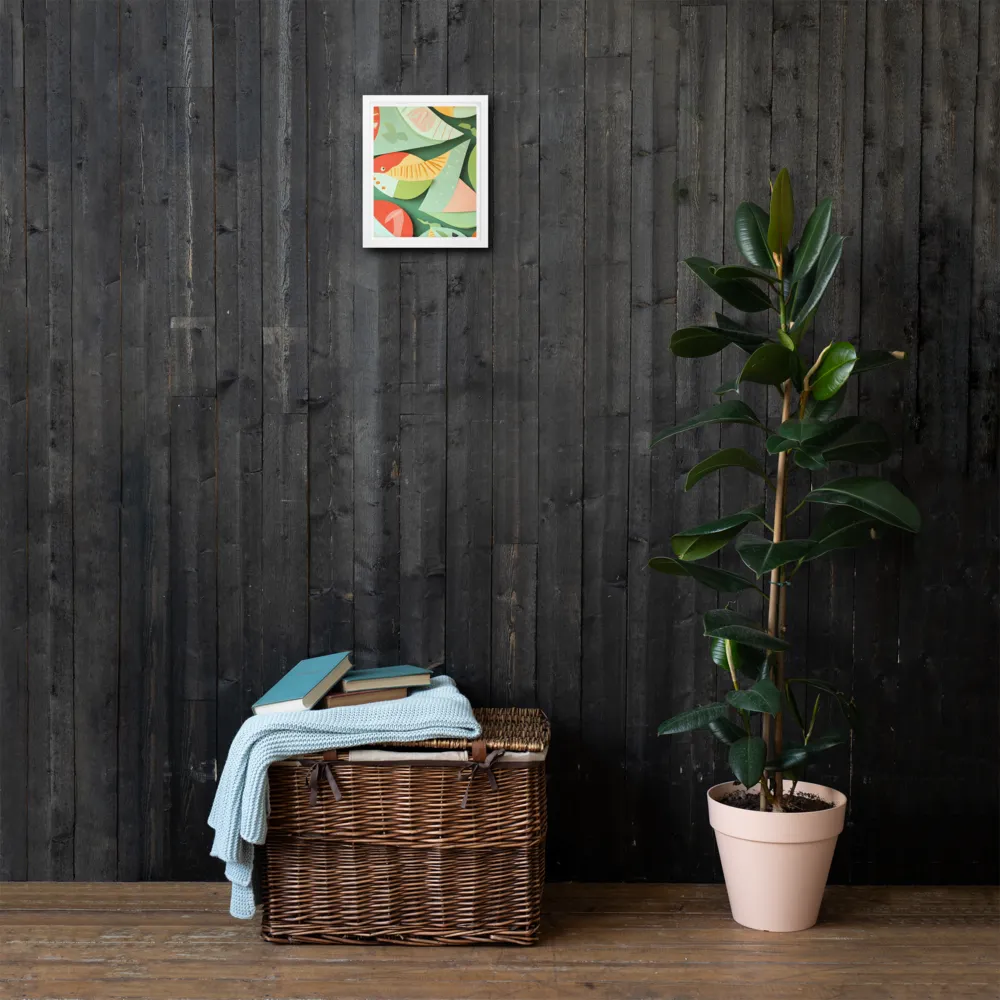 Nature's Palette | Canvas with White Frame | 8″×10″