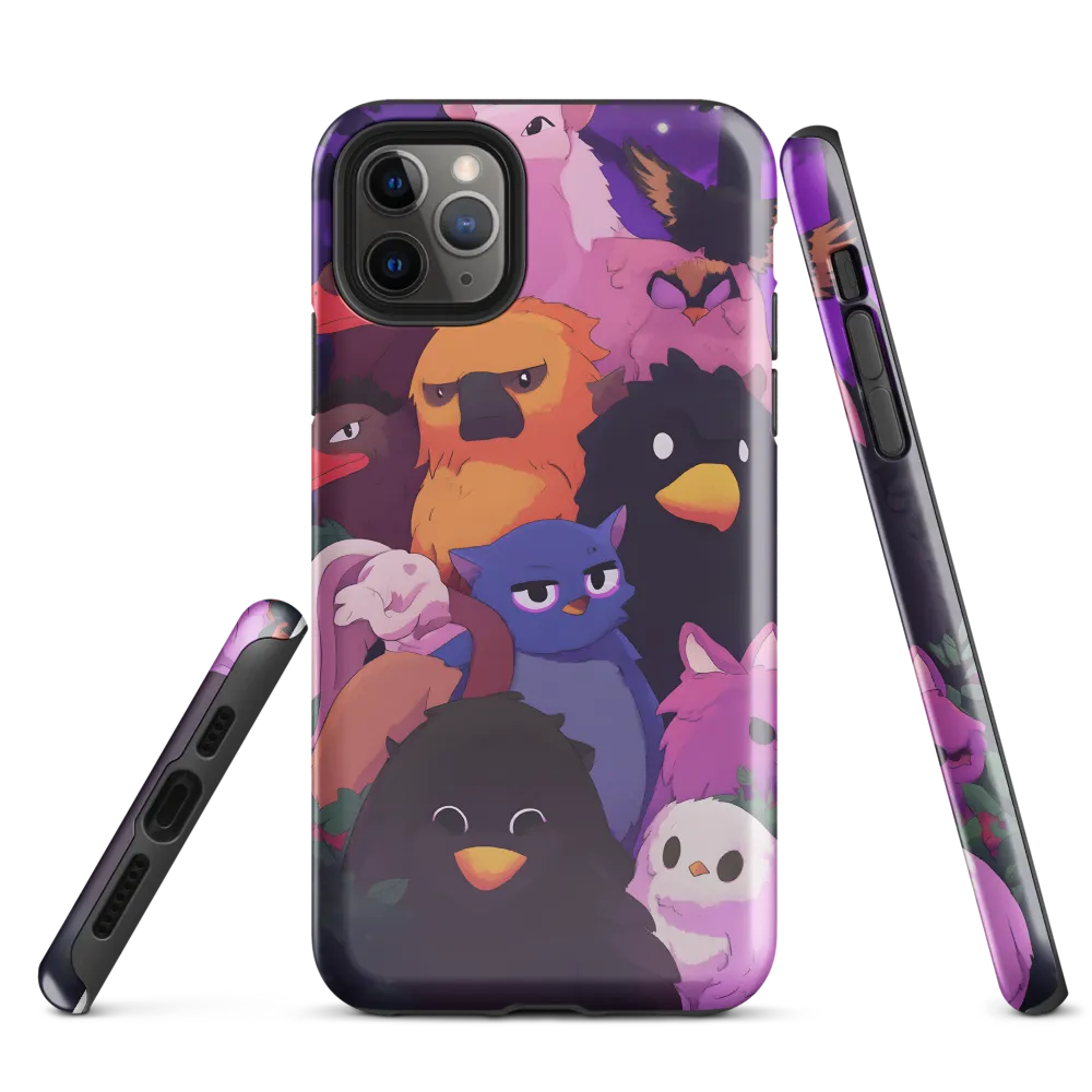 Whimsical Avian Gathering | Phone Case |  11 Pro Max | Tough Case | Glossy