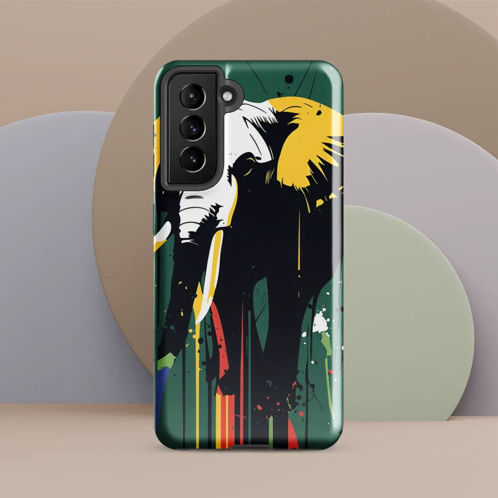 Majestic Minimalism: The Colorful Elephant