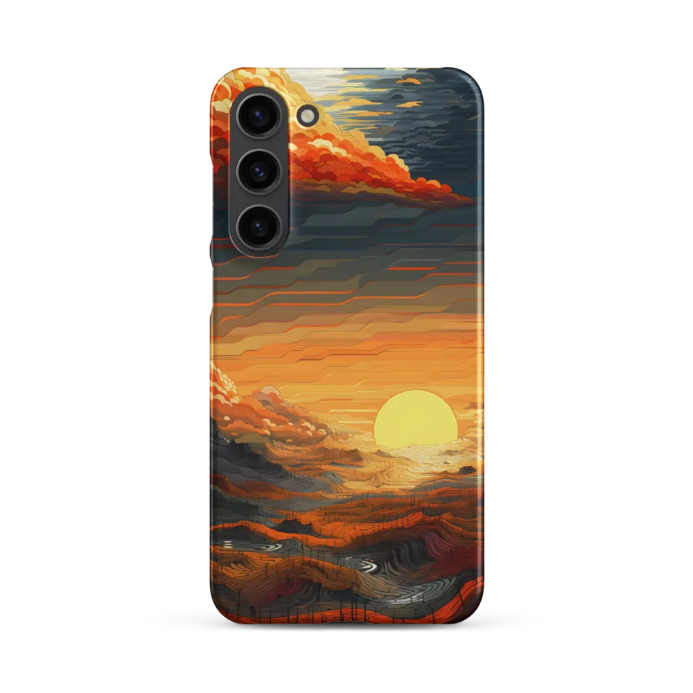 Ethereal Sunset: A Serene Landscape in Flowing Forms