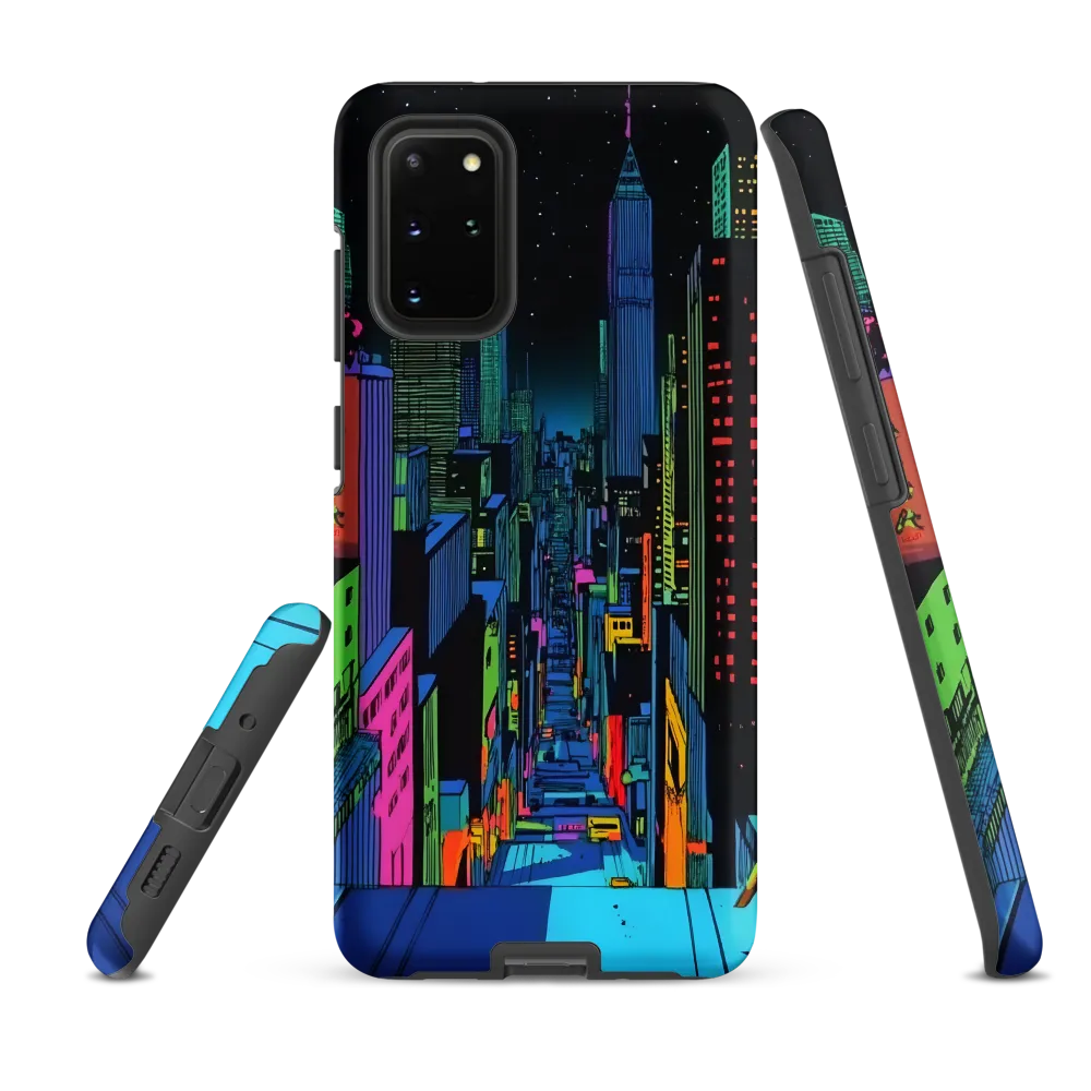 Neon Dreams of a Futuristic City | Phone Case |  S20 Plus | Tough Case | Matte