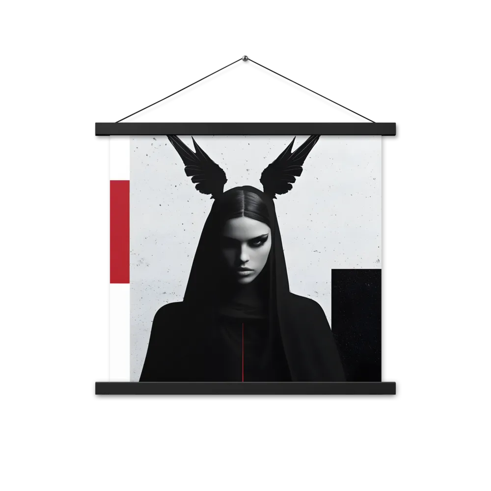 Whispers of Darkness | Poster With Black Wood Hanger | 18″×18″