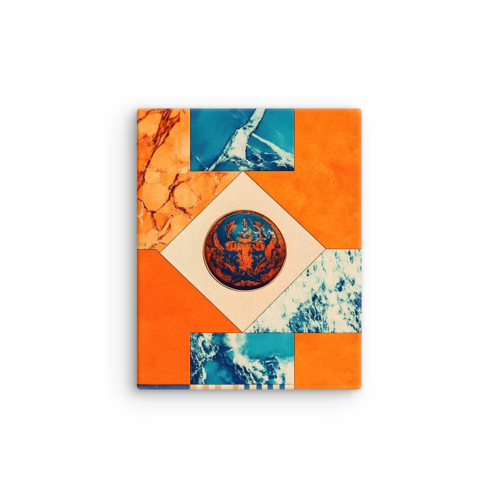 Harmonious Encounters: Abstract Geometry | Thin Canvas | 8″×10″
