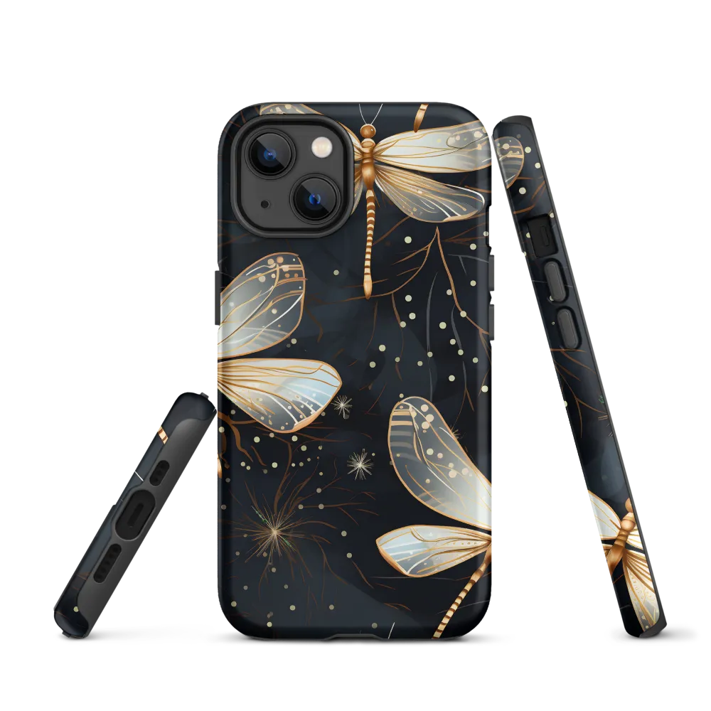 Ethereal Dance: Dragonflies in a Midnight Garden