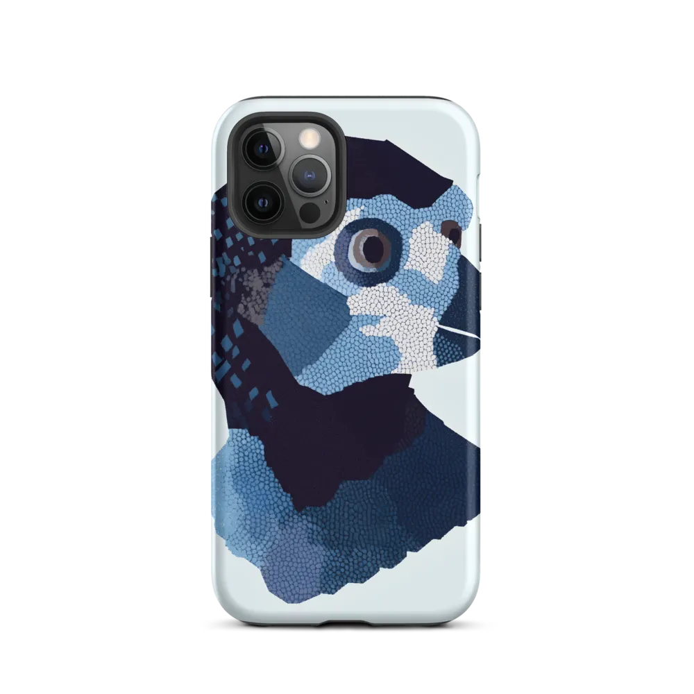 Abstract Avian Portrait in Blue