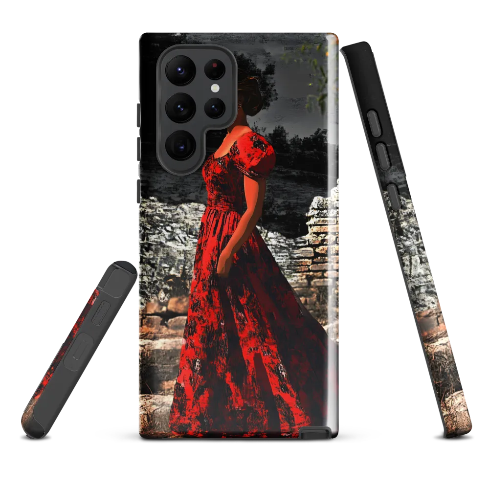 Elegance in Red | Phone Case |  S22 Ultra | Tough Case | Glossy