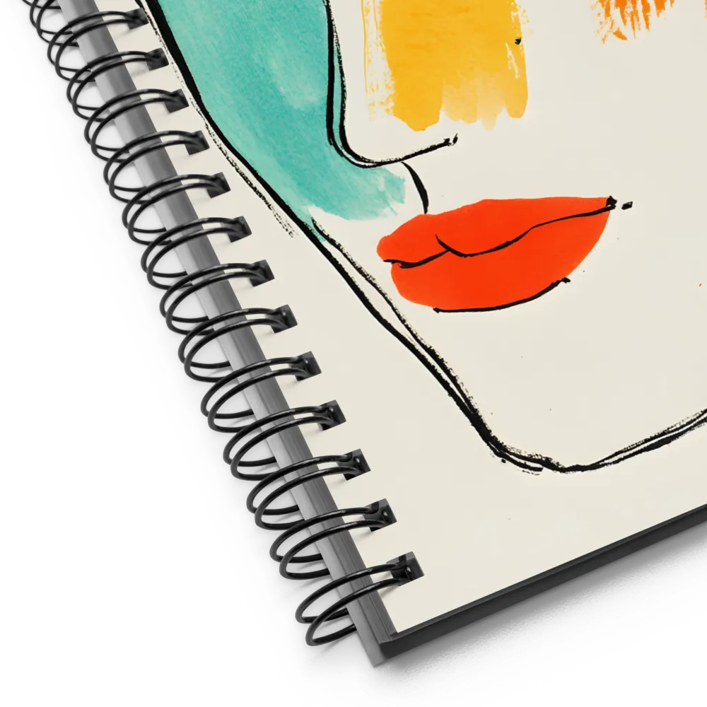 Contemporary Line Portrait | Spiral Notebook