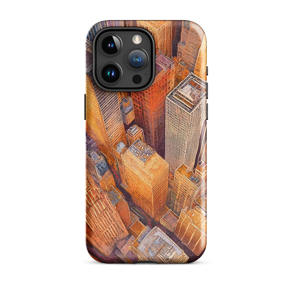 Urban Symphony in Orange and Purple