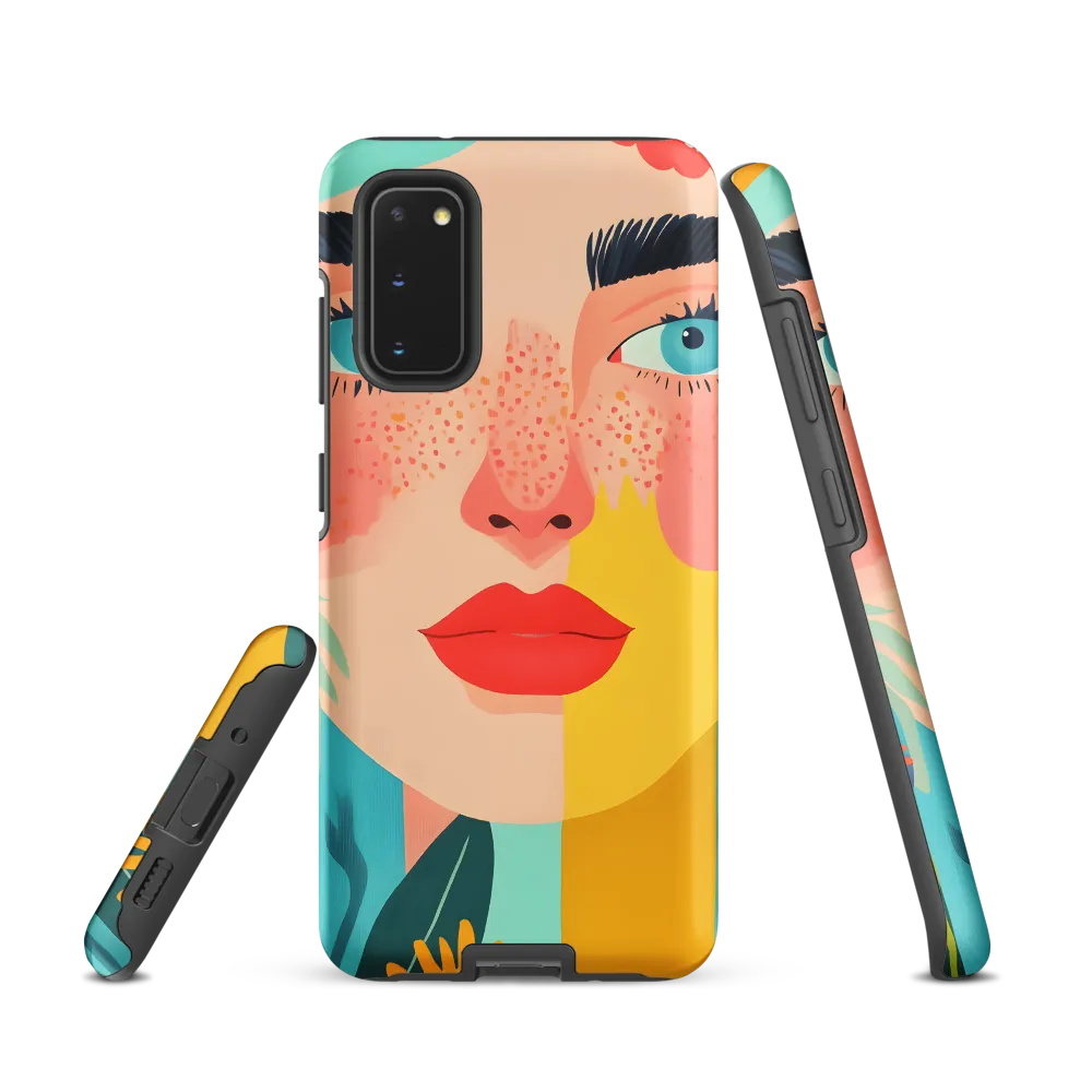 Floral Serenity: A Modern Portrait