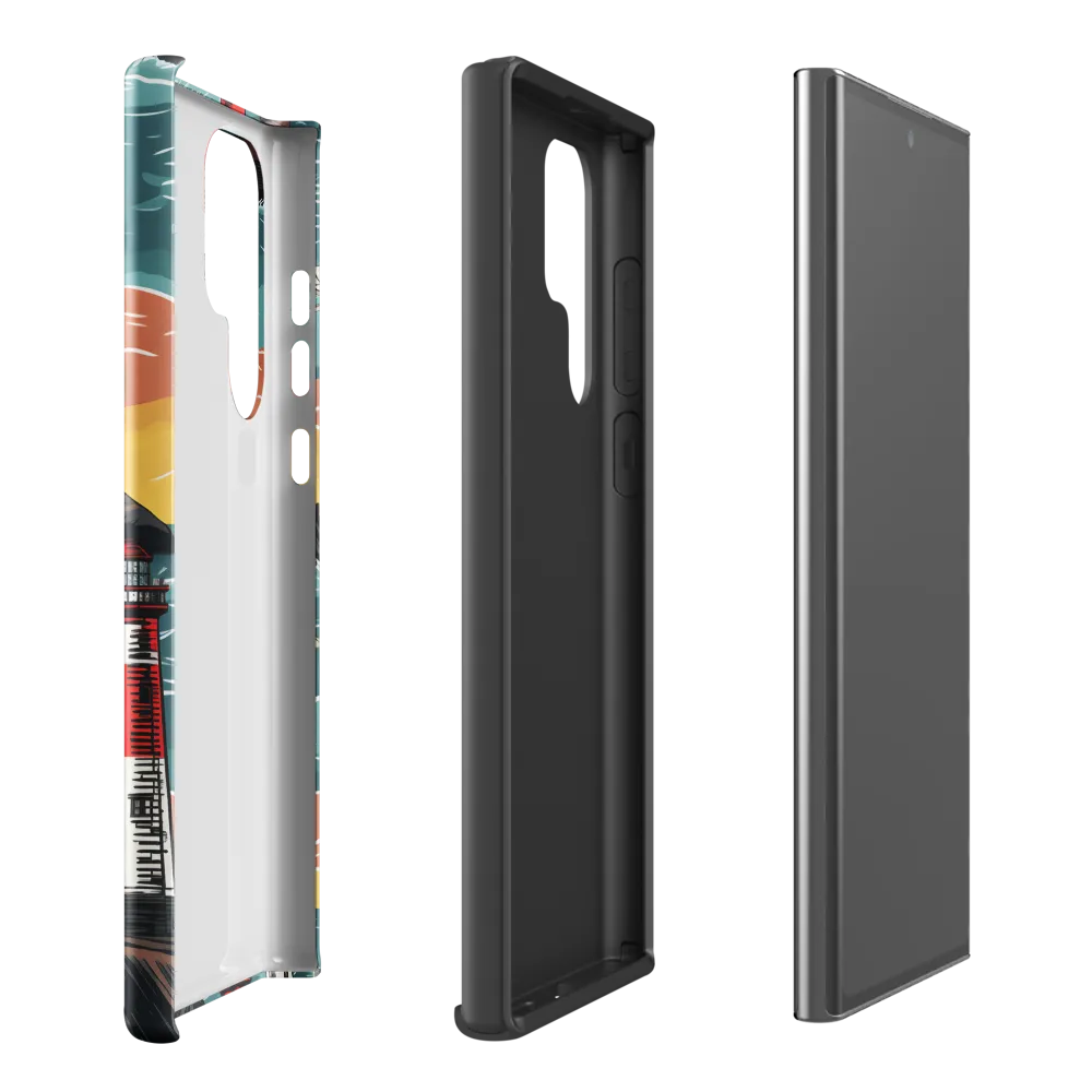 Lighthouses in a Whimsical Ocean | Phone Case |  S22 Ultra | Tough Case | Glossy