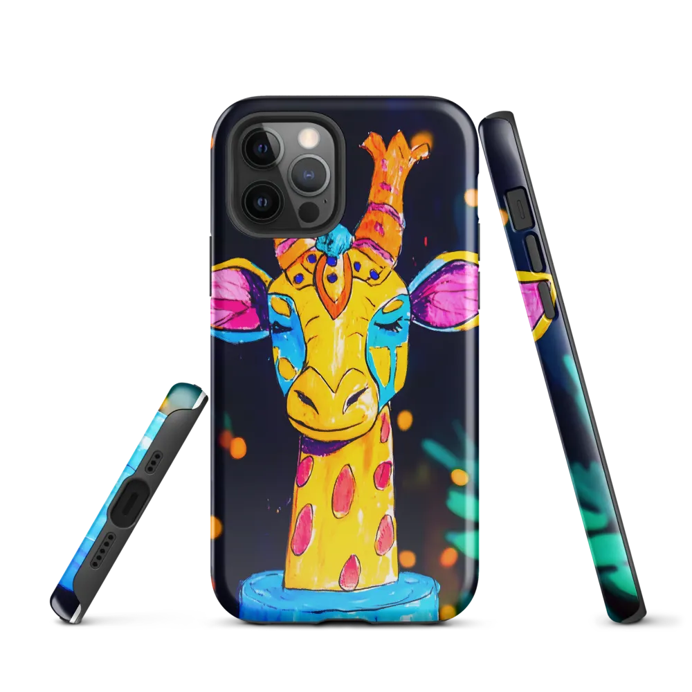 Whimsical Giraffe in Vibrant Colors