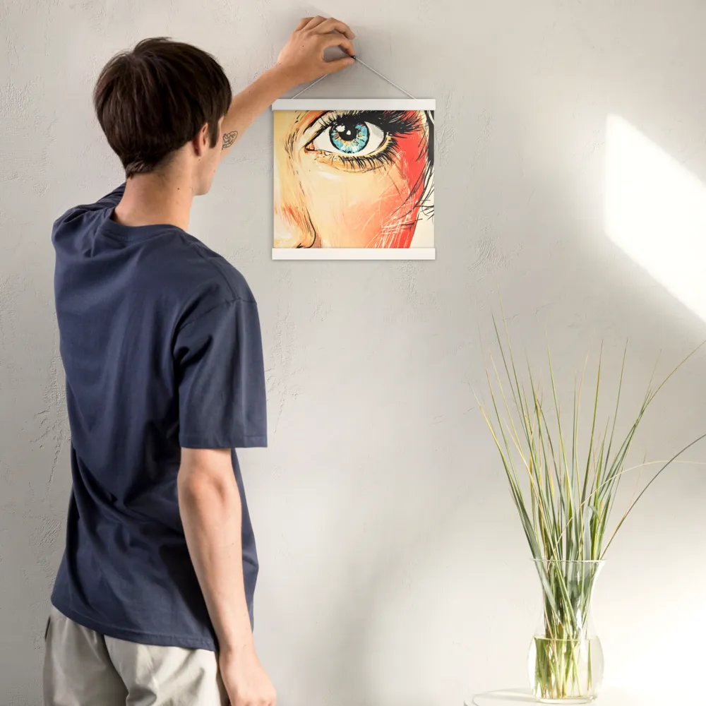 Gaze of Emotion | Poster With White Wood Hanger | 12″×12″