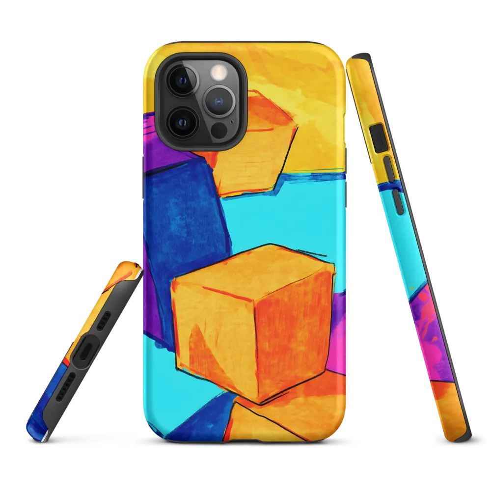 Playful Cubes in Vibrant Harmony | Phone Case |  12 Pro Max | Tough Case | Matte