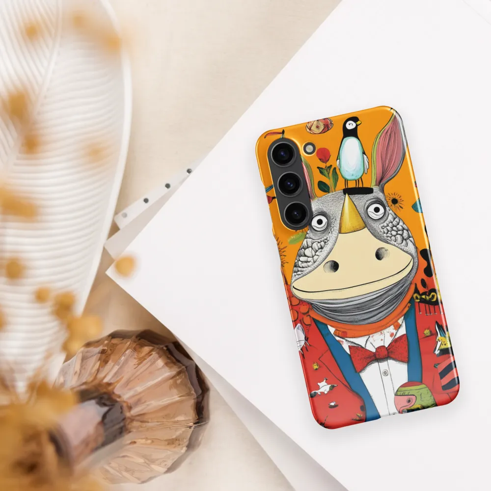 Whimsical Rhinoceros: A Playful Encounter