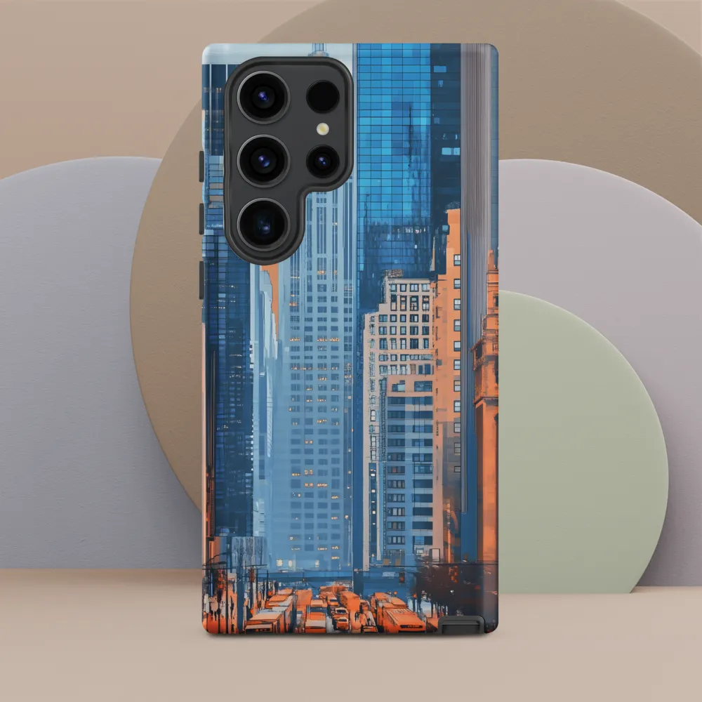 Urban Symphony in Blue and Orange