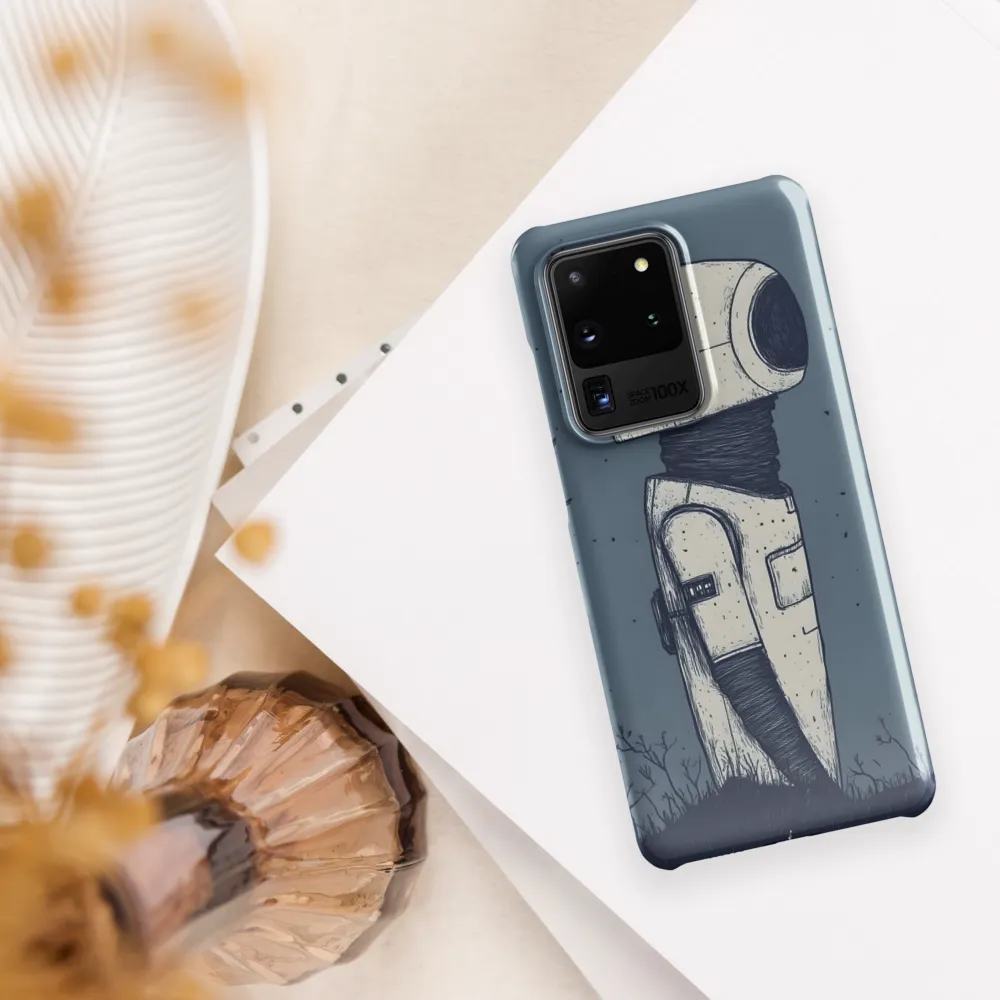 Contemplative Robot in a Barren Landscape | Phone Case |  S20 Ultra | Snap Case | Glossy