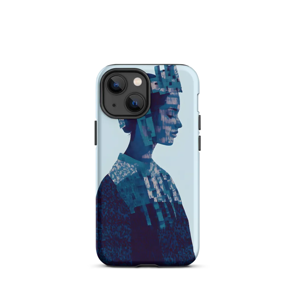 Digital Portrait in Abstract Blue