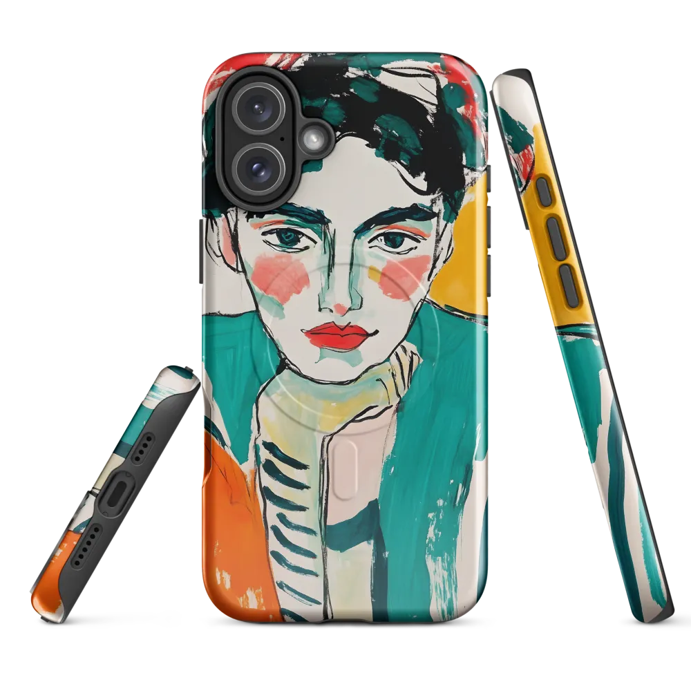 Contemplative Portrait in Bold Hues