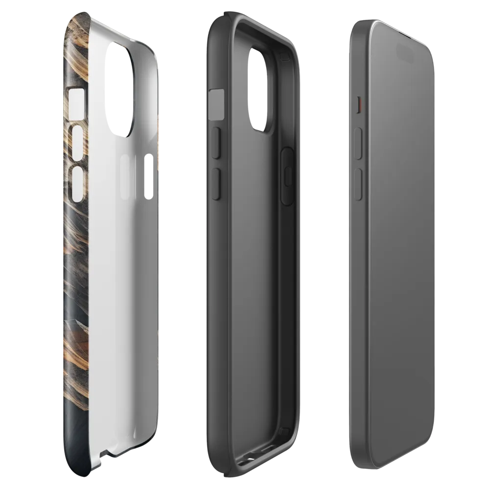 Ethereal Peaks: A Dance of Light and Shadow | Phone Case |  15 Plus | Tough Case | Glossy