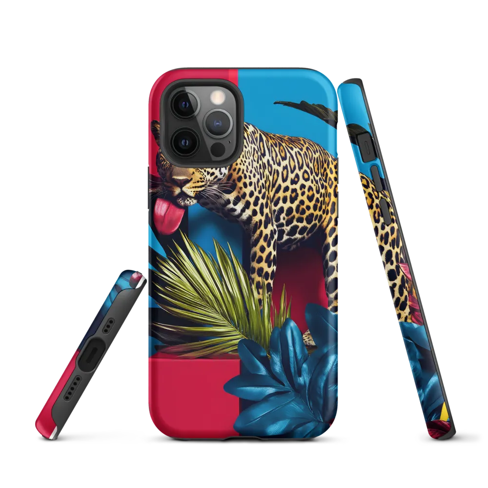 Playful Leopard in Vibrant Paradise
